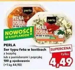 Kaufland Ser typu feta z pomidorami i papryką Perla oferta