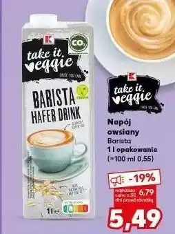 Kaufland Napój owsiany barista K-Take It Veggie oferta