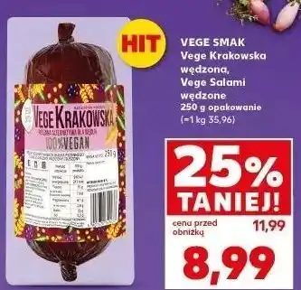 Kaufland Vege salami wędzone Smak oferta