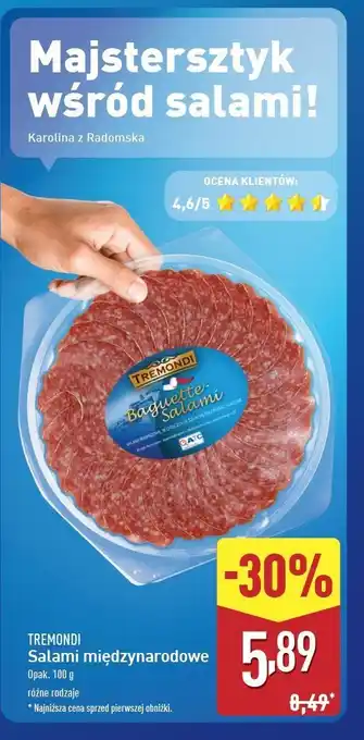 ALDI Salami międzynarodowe Tremondi oferta