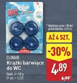 ALDI Krążek barwiący do wc morski Clinair oferta