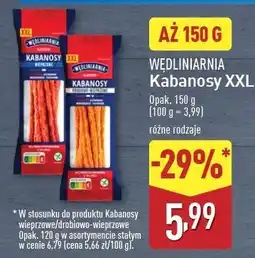 ALDI Kabanosy drobiowo-wieprzowe Wędliniarnia Classic oferta