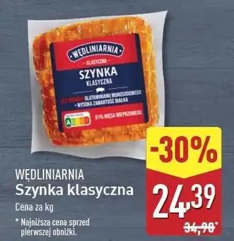 ALDI Szynka klasyczna Wędliniarnia Classic oferta