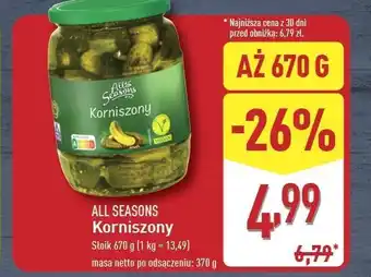 ALDI Korniszony premium All Seasons oferta