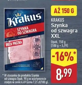 ALDI Szynka od szwagra Krakus Animex oferta