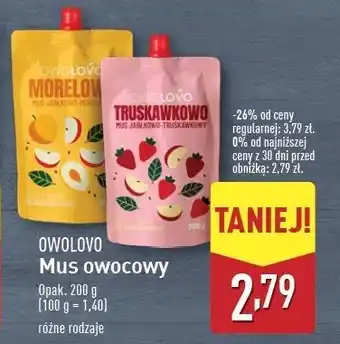 ALDI Mus jabłkowo-truskawkowy Owolovo oferta