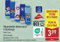 ALDI Skarpetki dziecięce psi patrol 31-34 oferta