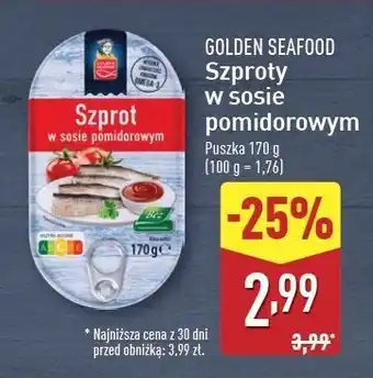 ALDI Szproty w sosie pomidorowym Golden Seafood oferta