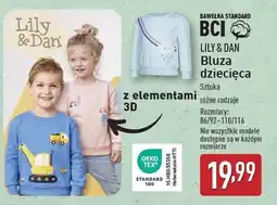 ALDI Bluza dziewczęca przedłużana Lily & Dan oferta