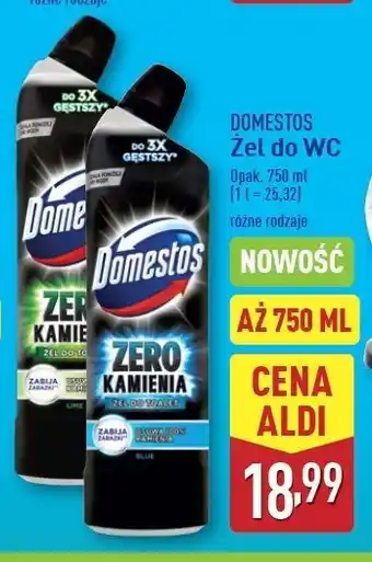 ALDI Żel do wc blue Domestos Zero Kamienia oferta