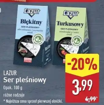 ALDI Ser pleśniowy błękitny plastry Lazur oferta