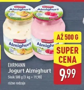 ALDI Jogurt malinowy Ehrmann Almighurt oferta