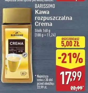 ALDI Kawa Barissimo Crema oferta