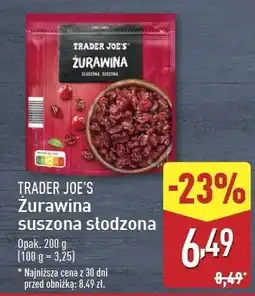 ALDI Żurawina suszona Trader Joe's oferta