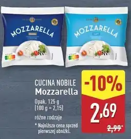 ALDI Mozzarella light Cucina Nobile oferta