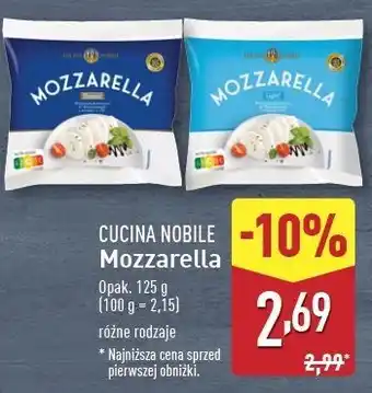 ALDI Mozzarella light Cucina Nobile oferta