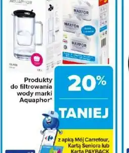 Carrefour Produkty do filtrowania wody marki Aquaphor oferta