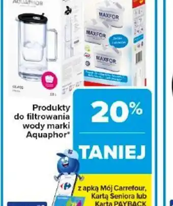 Carrefour Produkty do filtrowania wody marki Aquaphor oferta