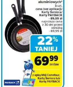 Carrefour Zestaw patelni aluminiowych oferta