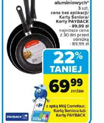 Carrefour Zestaw patelni aluminiowych oferta