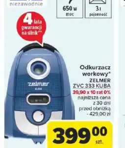 Carrefour Odkurzacz workowy Zelmer ZVC 333 KUBA oferta