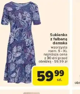 Carrefour Sukienka z falbaną damska oferta