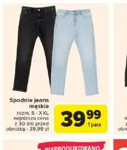 Carrefour Spodnie jeans męskie oferta