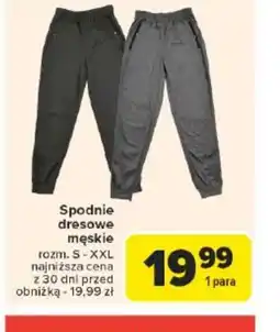 Carrefour Spodnie dresowe męskie oferta