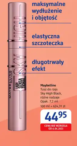 dm drogerie markt Maybelline Tusz do rzęs Sky High Black oferta