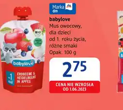 dm drogerie markt Mus owocowy Babylive oferta