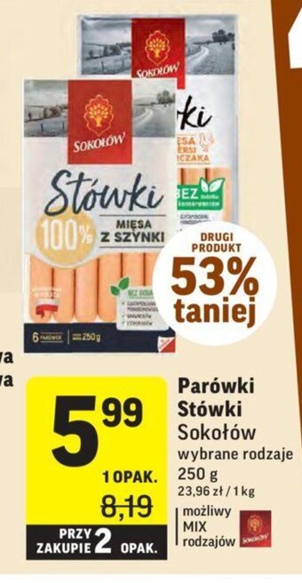 Intermarche Parówki Stówki 250g oferta
