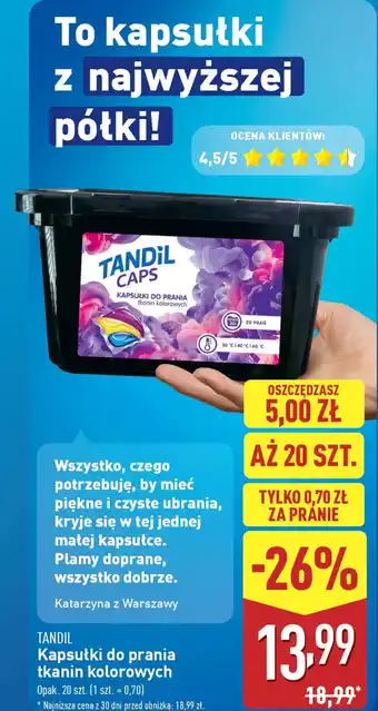 ALDI TANDIL Kapsułki do prania oferta