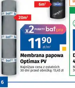 Bat Membrana papowa Optimax PV oferta