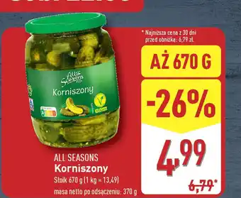 ALDI ALL SEASONS Korniszony oferta