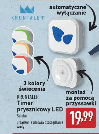 ALDI KRONTALER Timer prysznicowy LED oferta