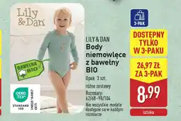 ALDI LILY & DAN Body niemowlęce z bawełny BIO oferta