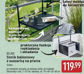 ALDI BELAVI Stolik balkonowy z suszarką na pranie oferta