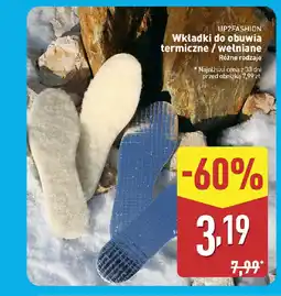 ALDI UP2FASHION Wkładki do obuwia termiczne / wełniane oferta