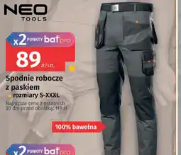 Bat Spodnie robocze z paskiem Neo Tools oferta