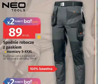 Bat Spodnie robocze z paskiem Neo Tools oferta