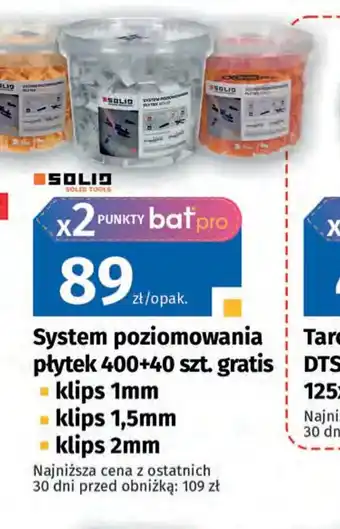 Bat System poziomowania płytek Solid oferta