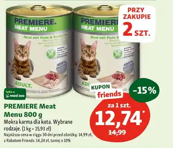 Maxi Zoo PREMIERE Meat Menu Mokra karma dla kota oferta