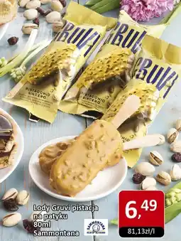 Market Point Lody Gruvi pistacja na patyku Sammontana oferta