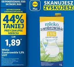 Lidl Mleko Zambrowskie UHT 1.5% oferta