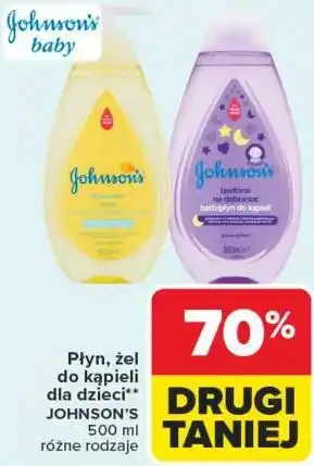 Carrefour Płyn, żel do kąpieli dl dzieci Johnson's oferta