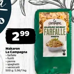 Netto Makaron świderki La Campagna oferta