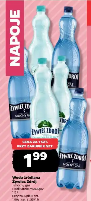 Netto Woda delikatnie musująca Żywiec Zdrój oferta