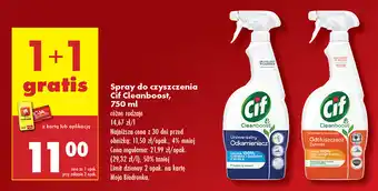 Biedronka spray do czyszczenia CIF Cleanboost 750ml oferta