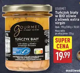 ALDI GOURMET Tuńczyk biały w BIO oliwie z oliwek extra virgin oferta