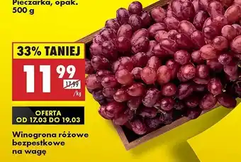 Biedronka Winogrona różowe bezpestkowe oferta